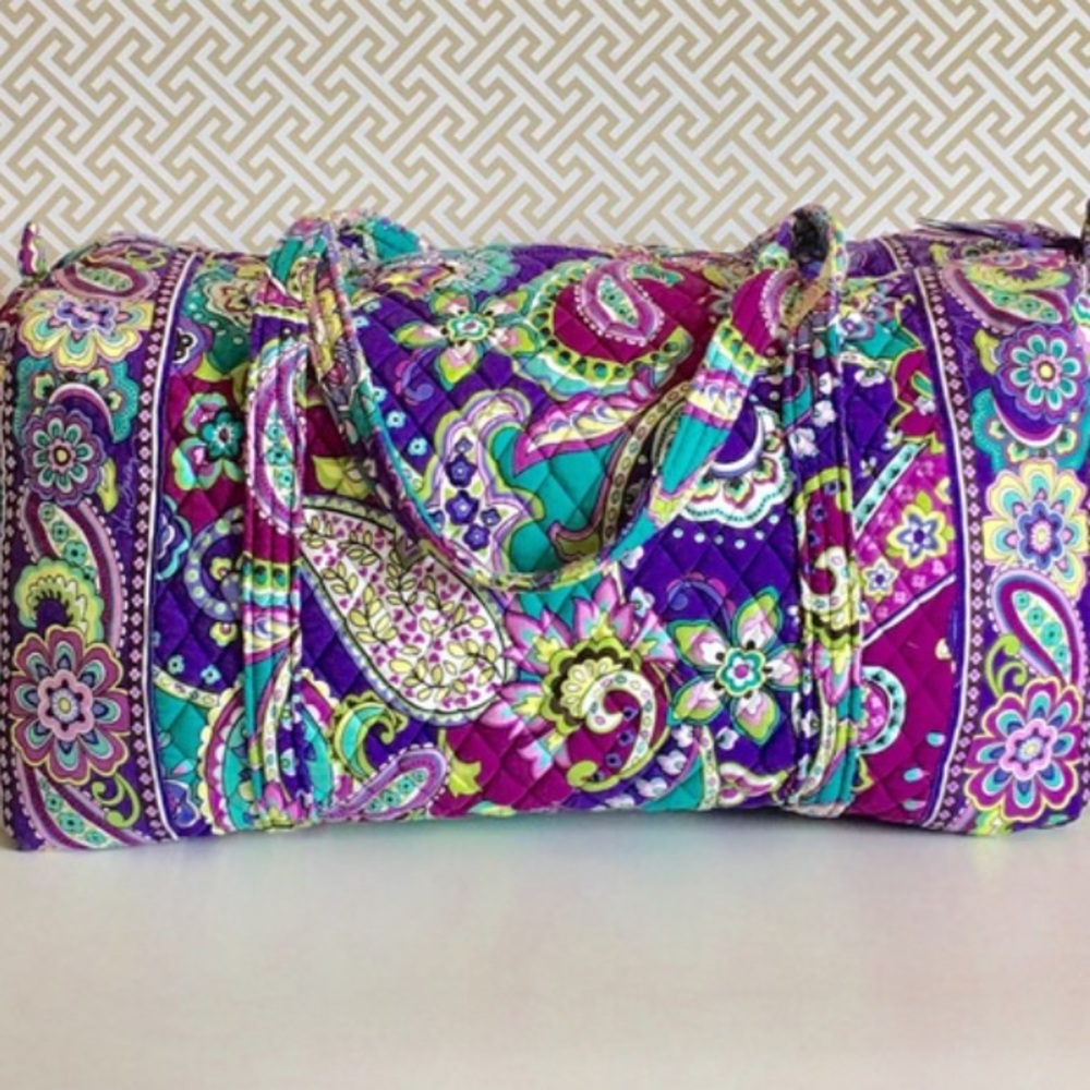 Vera Bradley Large duffle Purple paisley